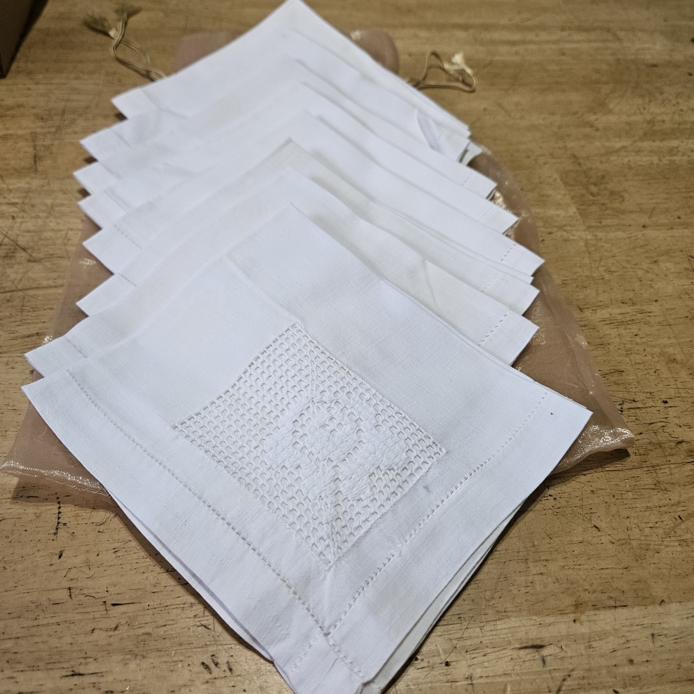 Elegant Vintage White Table Napkins